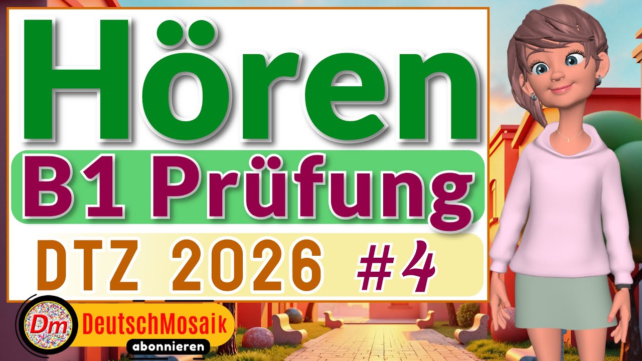 B1 Hören | Prüfung DTZ 2026 | Übung #4 | Teil 1-4 mit Lösungen