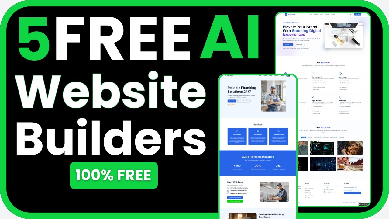 5 Top 5 Free AI Website Builders in 2025 🚀