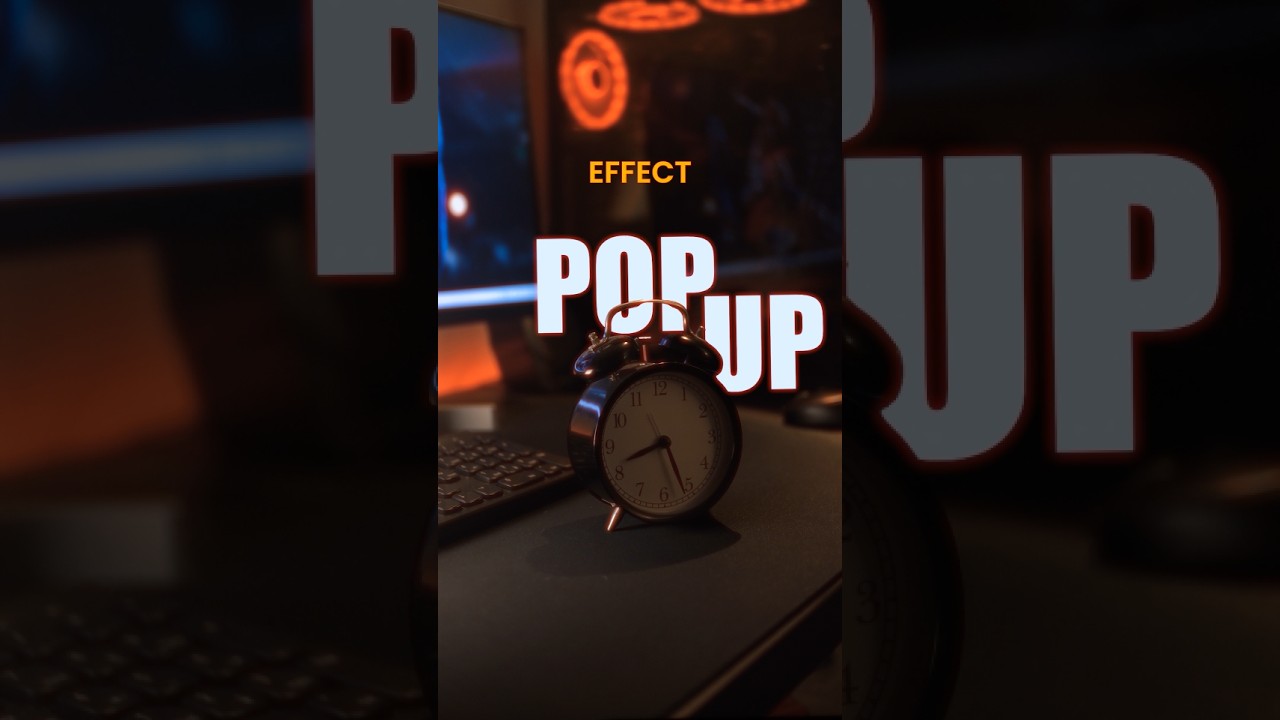 Master the Pop-Up Effect in Your Videos 🎬 | Sony Alpha & After Effects Tutorial