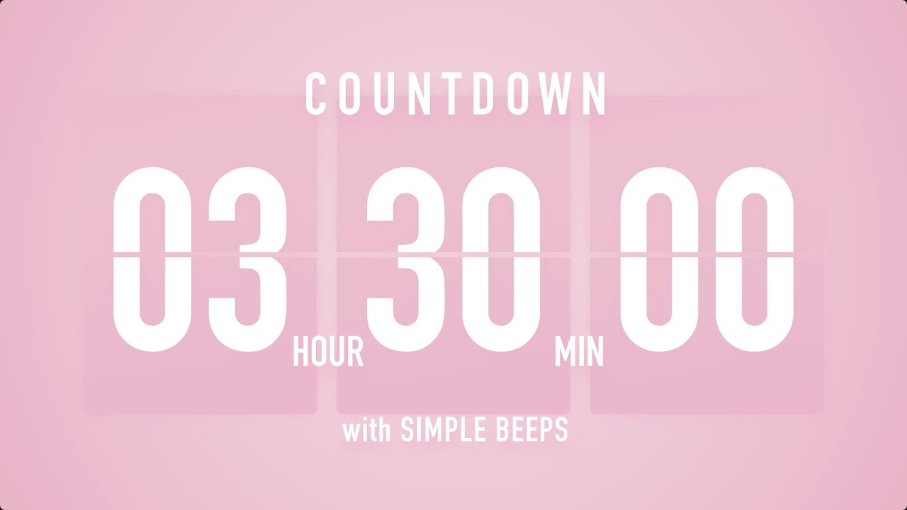 3h 30m Flip Countdown Timer ⏰