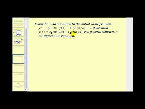 Intro to Boundary Value Problems