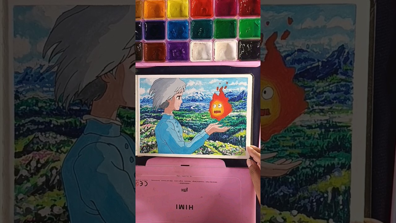 Himi Gouache Painting of Howl's Moving Castle 🏰