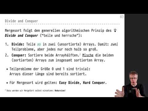 Informatik 2 — Chapter #05 — Video #025 — Mergesort (Easy Divide, Hard Conquer), Rekursion