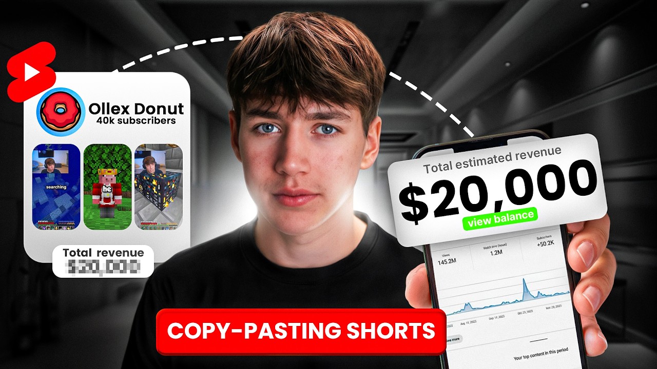 How I made $20,278 copy-pasting YouTube Shorts