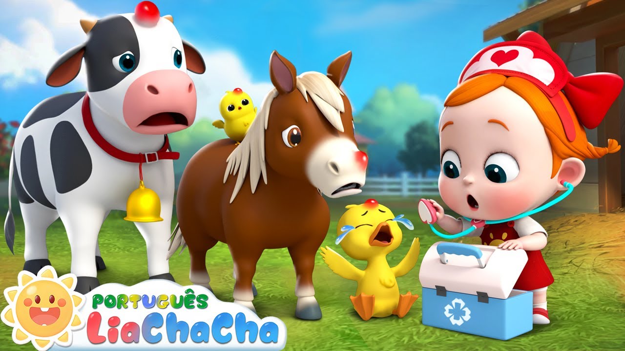 Animais da Fazenda Machucados 🐄 | Canção Infantil Educativa com LiaChaCha