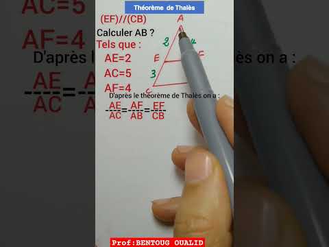 Théorème de Thalès |maths #maths #mathematics #brevet #france #thales_crypto_channel #shorts #video