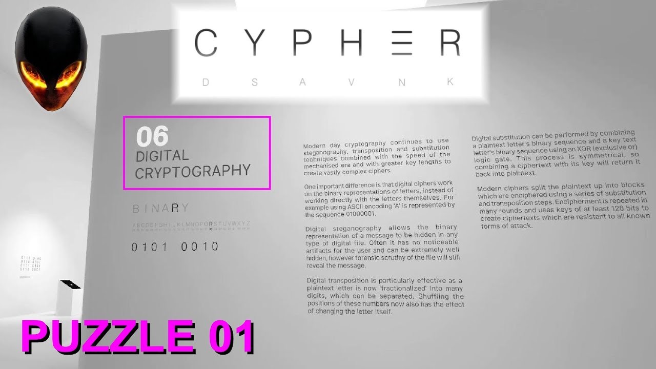 CYPHER 6 Digital Cryptography Puzzle 01