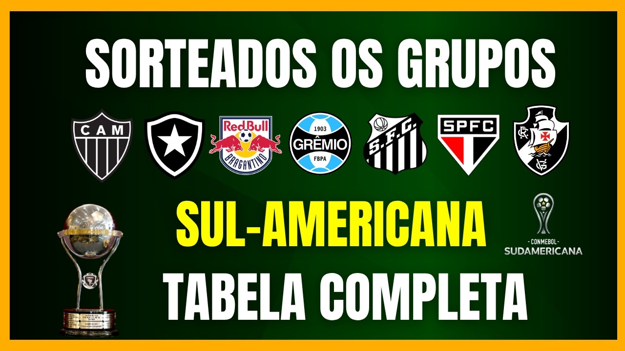 SUL-AMERICANA 2026 | SORTEADOS OS GRUPOS | TABELA DOS BRASILEIROS | QUANDO COMEÇA?