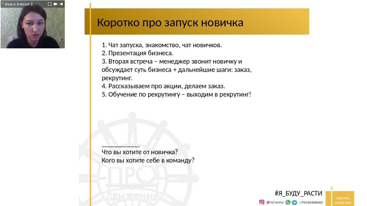Новичковые возражения на старте с Анной Васильевой