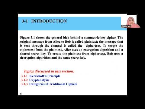 MECR0013 Cryptography Ch 3 Part 1 Traditional Symmetric-Key Cipher