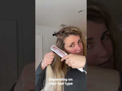 How to de-frizz hair, how to straighten hair with Conair Double Ceramic Heated Straightening Brush