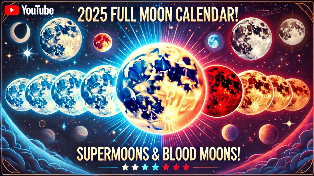 2025 Full Moon Calendar: Supermoons & Blood Moons 🌕