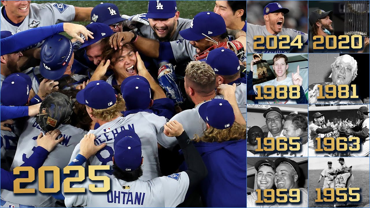 Relive Every Dodgers World Series Championship Final Play! π (1955-2025)