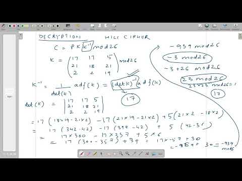 Hill Cipher Encryption - Week 5 (2/4)