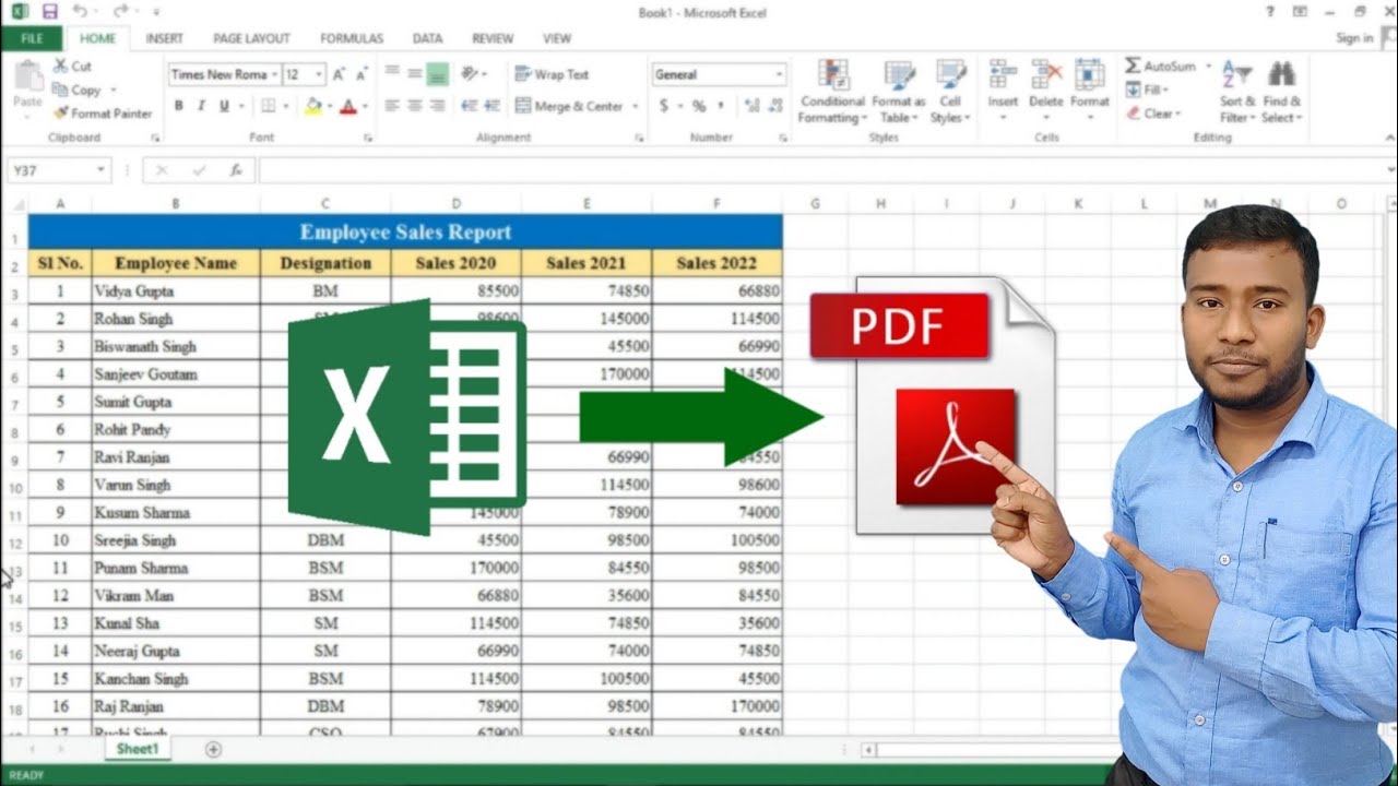 Easiest Way to Convert Excel Files to PDF in Microsoft Excel 📄
