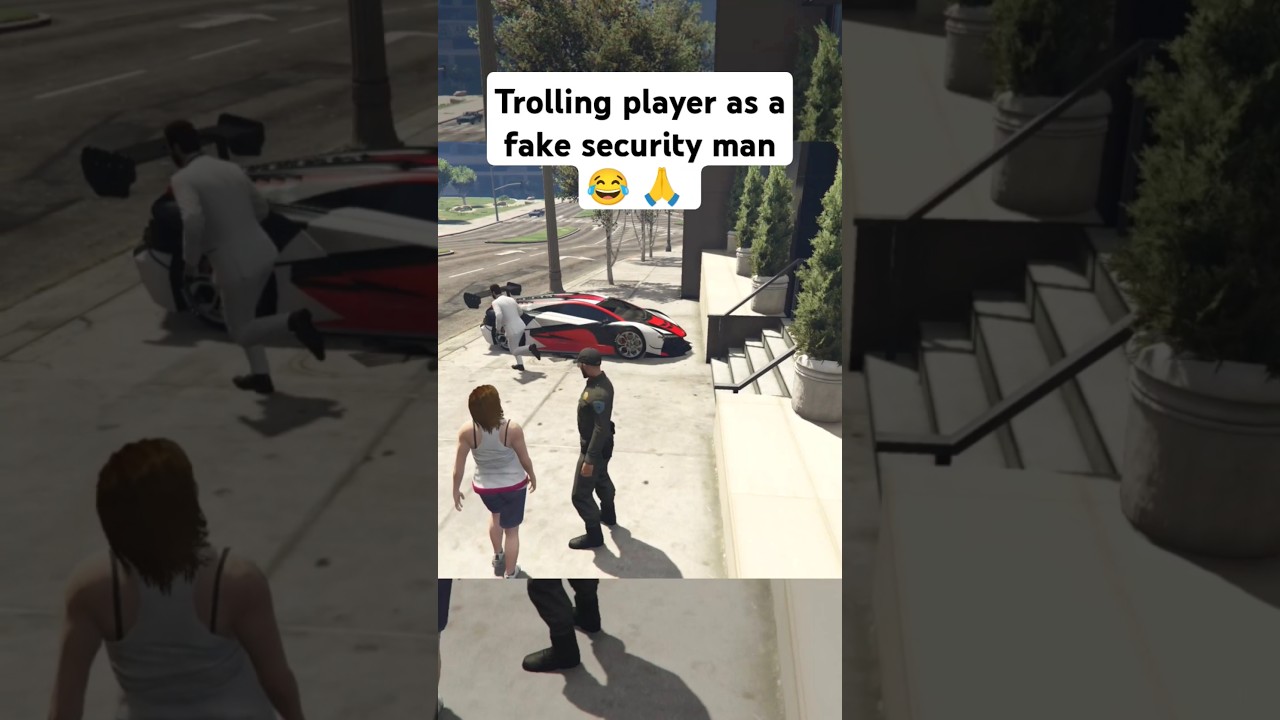Trolling as Fake Security Guard in GTA 😂