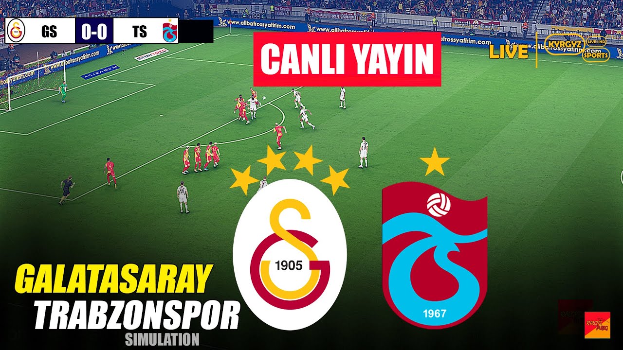 Canlı: Galatasaray - Trabzonspor | eFootball PES 21 Gerçekçi Oyun Simülasyonu ⚽