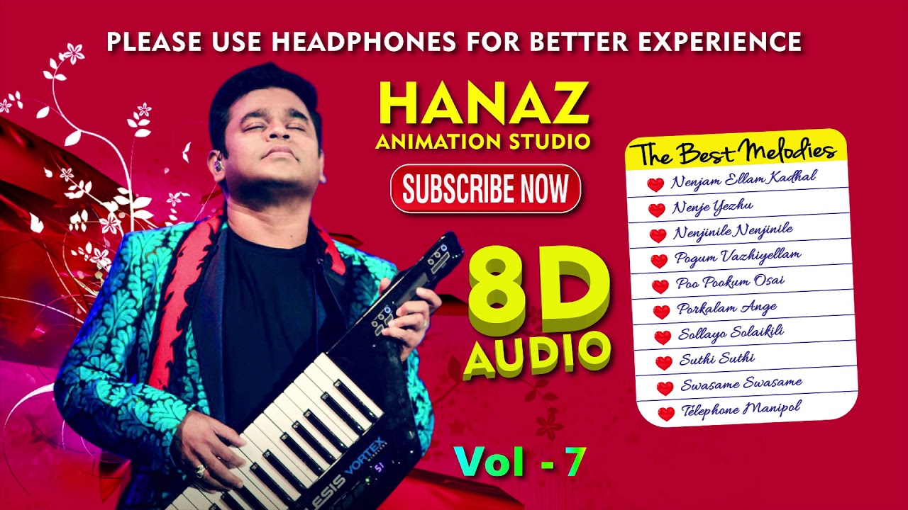 8D AR Rahman Melodies & 90s Tamil Hits Vol-7 🎶