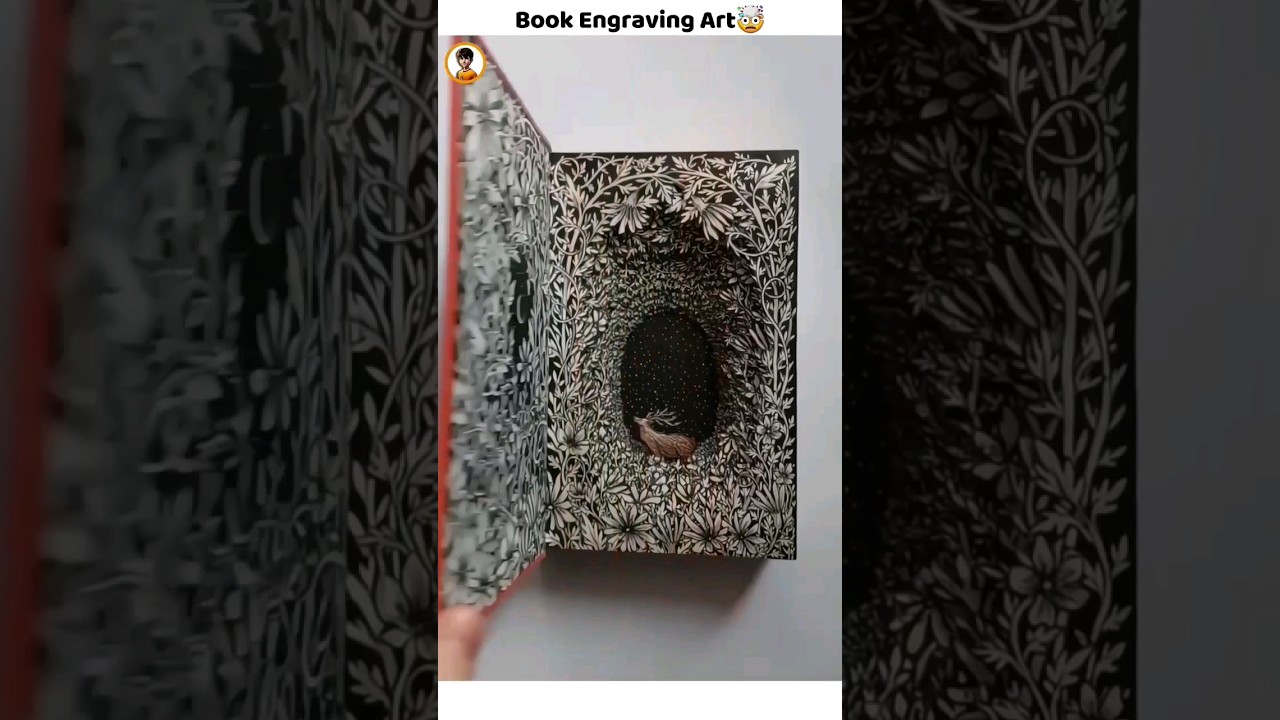 Book Cutting Art🤯 | Unique Book Engraving
