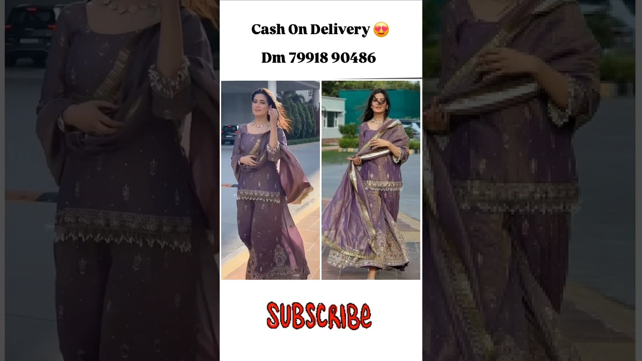 Elegant Vichitra Silk Organza Sharara Suit 💜