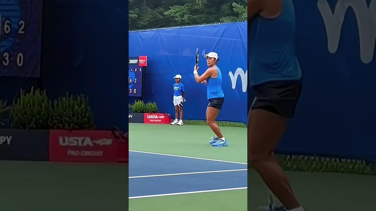 Janice Tjen's Killer Forehand Smash in Slow Motion 🎾 | Epic Tennis Highlights