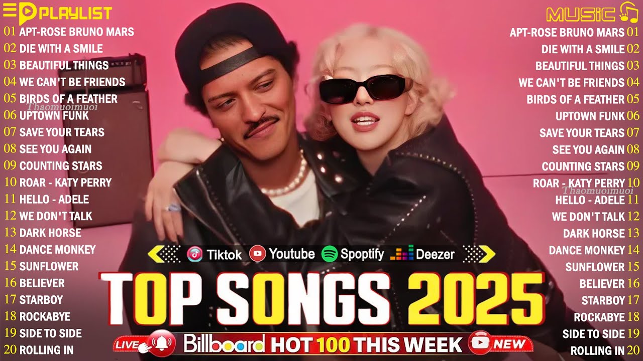 Top Billboard Hot 100 Hits Featuring Bruno Mars, Adele, Rihanna & More 🎶