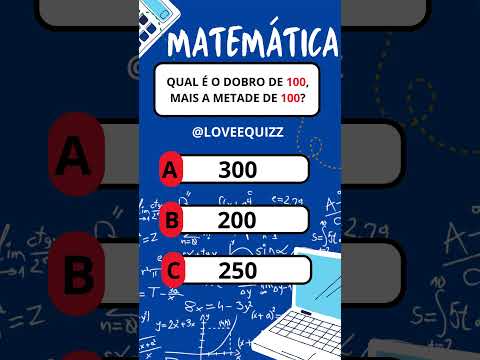 Quiz de Matemática #quiz #quizinteligente #infantil #matemática mate