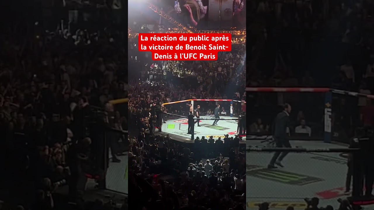 Réaction du public après la victoire de Benoit Saint-Denis à l’UFC Paris 🥋