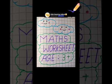 Maths worksheet for 3 years kids 🧒👦 #mathworksheets #nursery #montessori