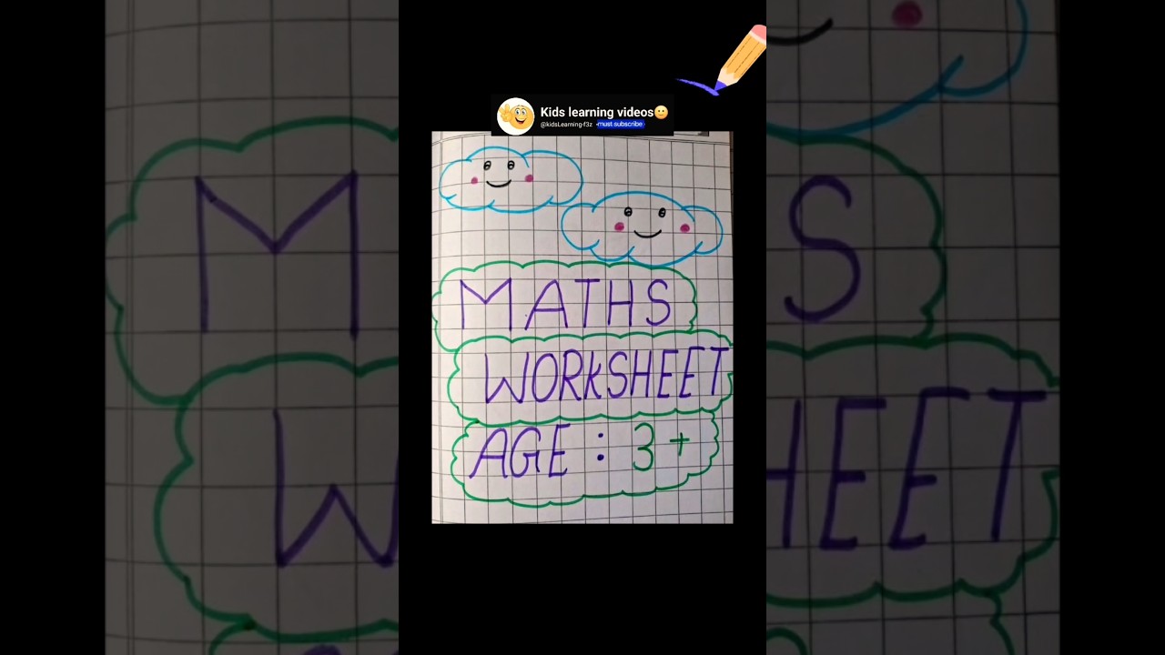 Fun Math Worksheets for 3-Year-Old Kids 🧒 | Nursery & Montessori Activities