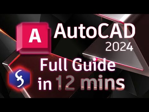 AutoCAD 2024 Beginner Tutorial in 12 Min 📐