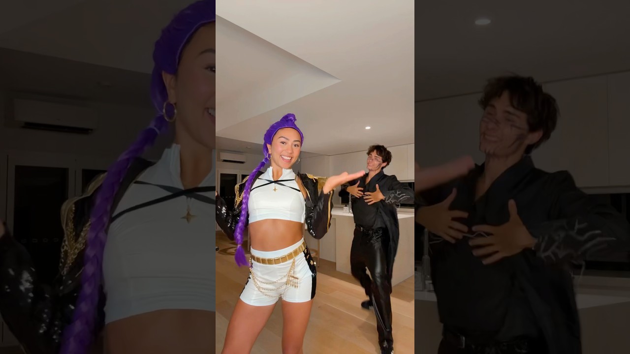 RUMI & JINU Perform the Viral Soda Pop Kpop Dance with Cadel and Mia