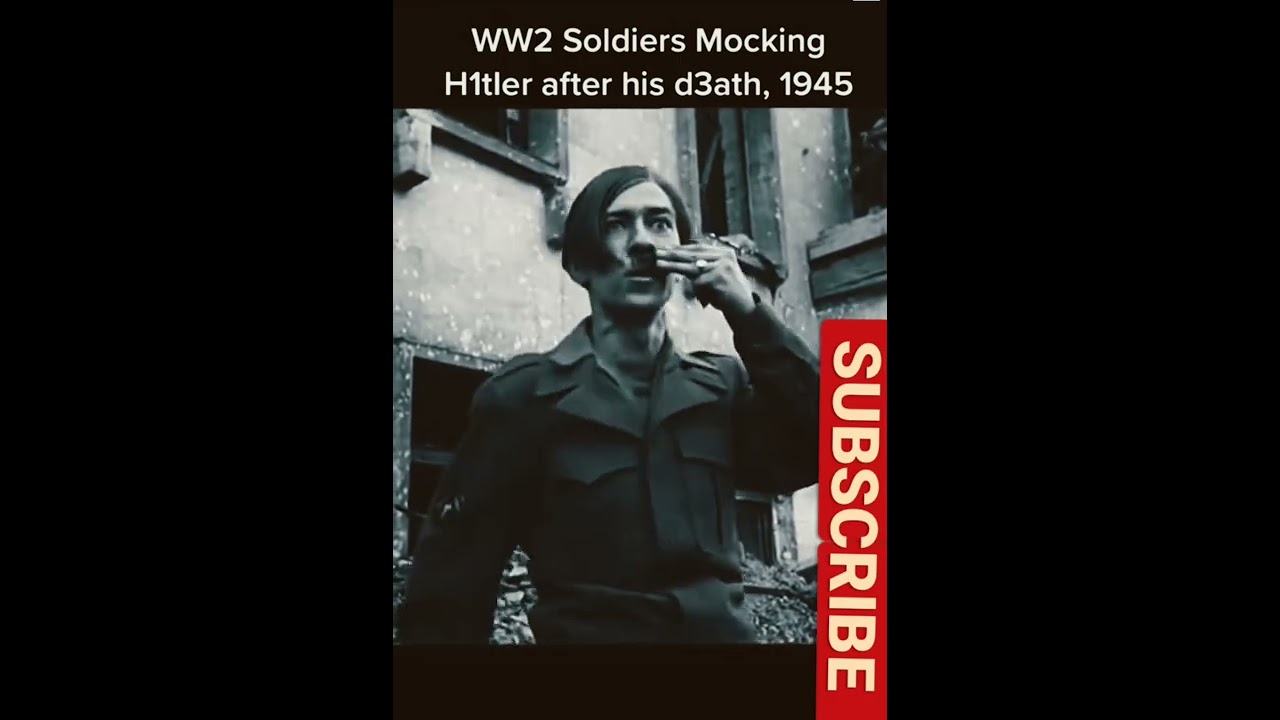 WWII Soldiers Mock Hitler After His Death, 1945