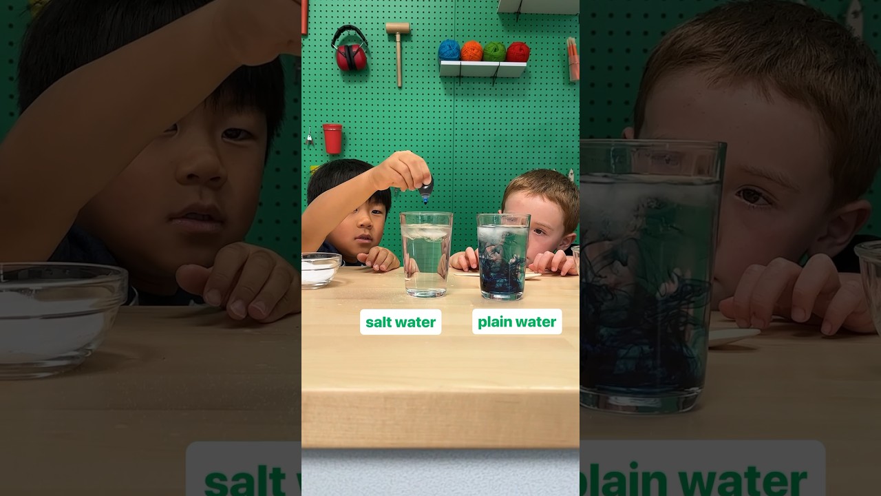 Salt-Water Chemistry Experiment with Food Coloring