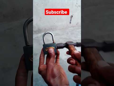HOW TO OPEN LOCK WITHOUT OF KEY WITH HAMMER #lock #lockpicking #lifehacks #lockhack #padlock