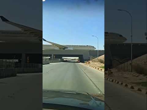 International Airport Dammam Plane Crossing Over the bridge ! Saudi Arabia Over Bridge ! KSA