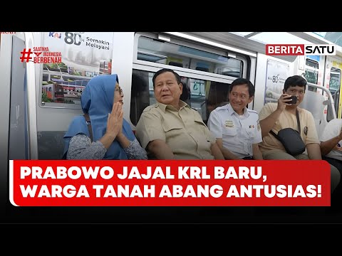 Presiden Prabowo Sapa Warga Saat Jajal KRL Menuju Stasiun Tanah Abang Baru #beritasatu