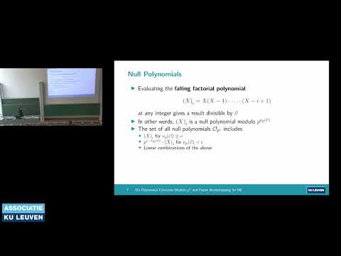 COSIC seminar "On Polynomial Functions Modulo $p^e$ and Faster Bootstrapping for..." (Jiayi Kang)