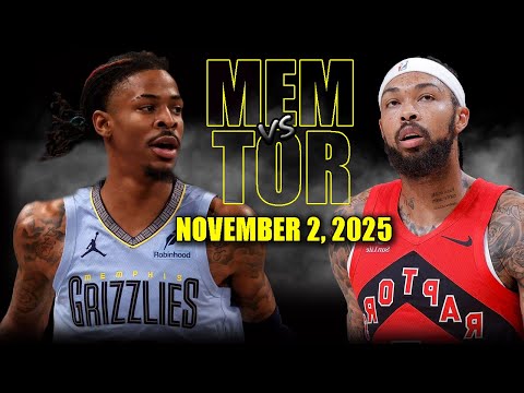 Memphis Grizzlies vs Toronto Raptors Full Game Highlights - November 2, 2025 | NBA Season