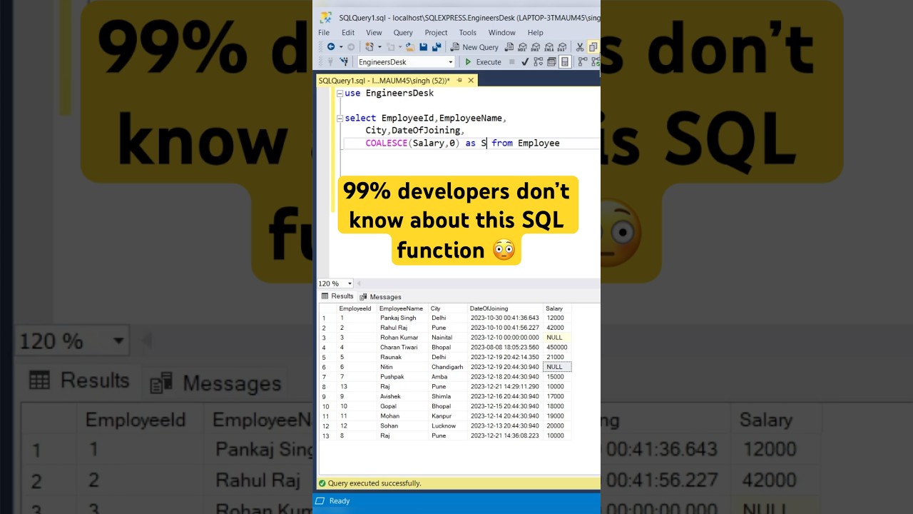 SQL Coalesce Function Explained with Examples