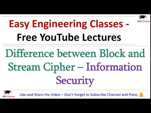 Difference between Block Cipher and Stream Cipher | Information Security Lectures Hindi