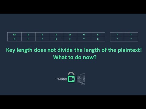 What to do if the length of the key does not divide the length of the plaintext in Vigenère Cipher?
