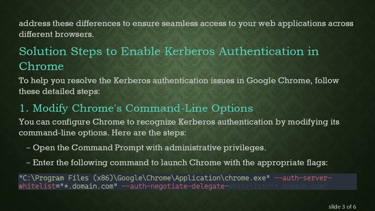 Fix Kerberos Authentication Issues in Chrome & Edge for Seamless Access ๐ง