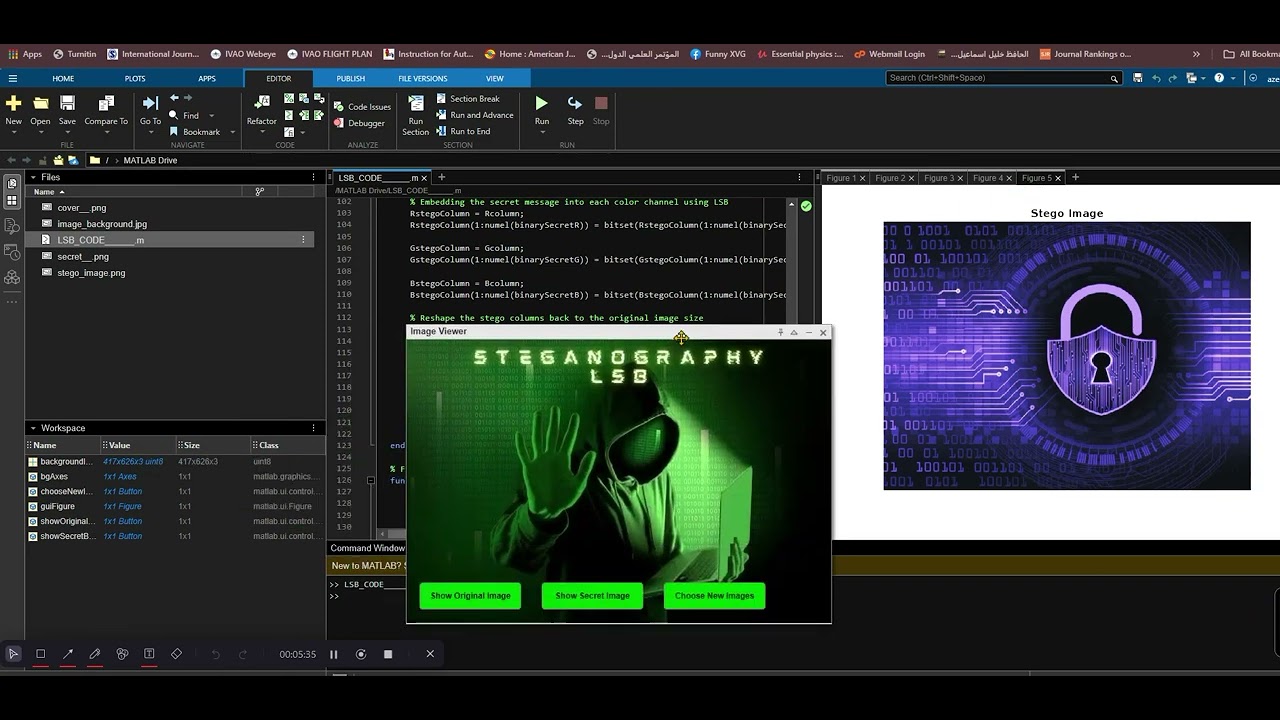 LSB Steganography Implementation in MATLAB