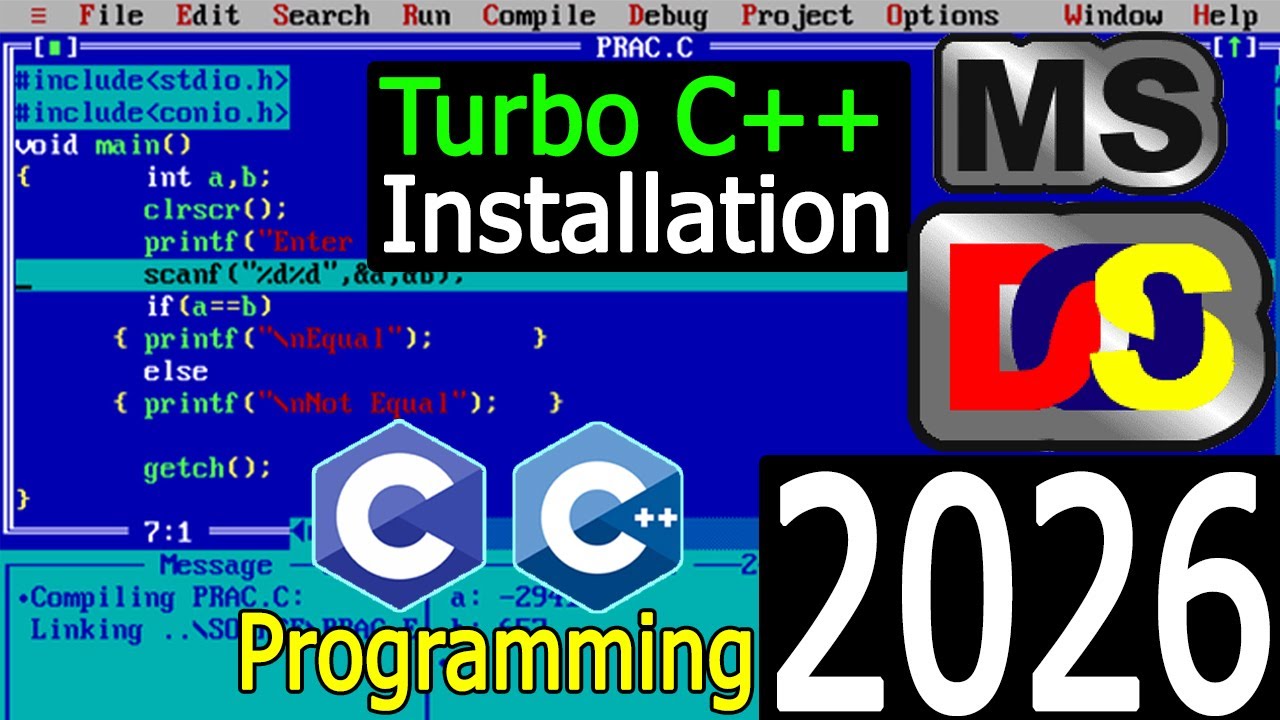 Install Turbo C++ on Windows 10/11 (2026 Guide) 💻