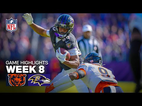 Chicago Bears vs Baltimore Ravens Game Highlights | 2025 NFL Season Week 8