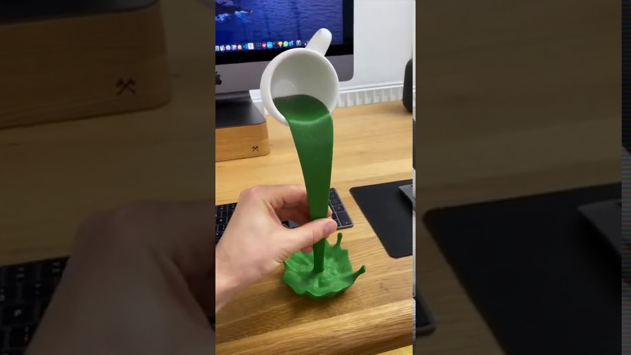 Unique 3D Printed Desk Art: Floating Coffee Cup ☕