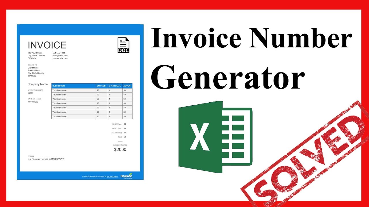 Auto-Generate Invoice Numbers in Excel 📊