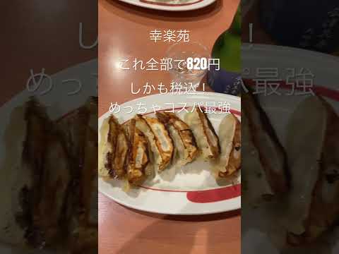 幸楽苑のラーメン・餃子・日本酒セットがコスパ最強過ぎて震えた　#幸楽苑 #コスパ最強 #ラーメン