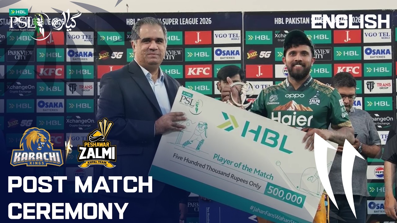 Post Match Ceremony | Karachi Kings vs Peshawar Zalmi | English | Match 32 | HBL PSL 11 | MZB1K